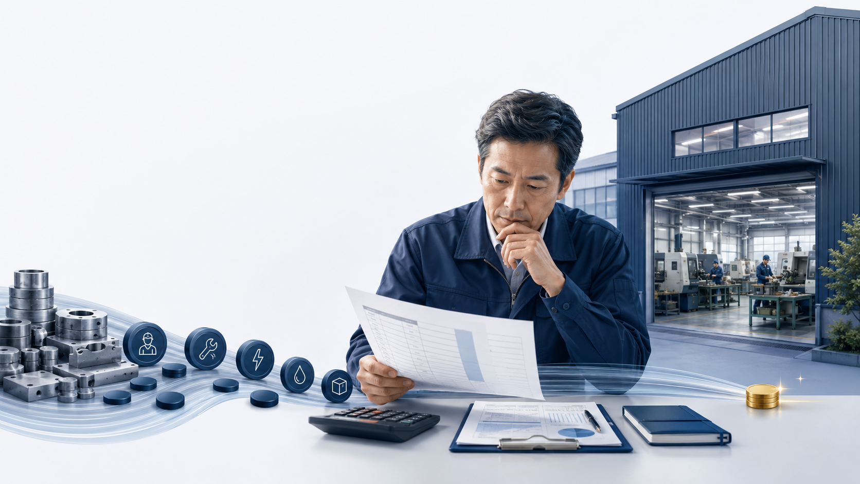 積算して見積もりを作成しても利益が残らない中小製造業を表したイメージ