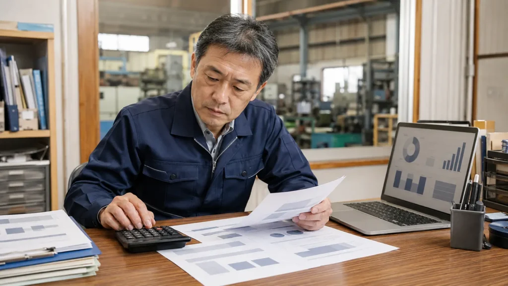 中小製造業で原価と利益を再計算する経営者