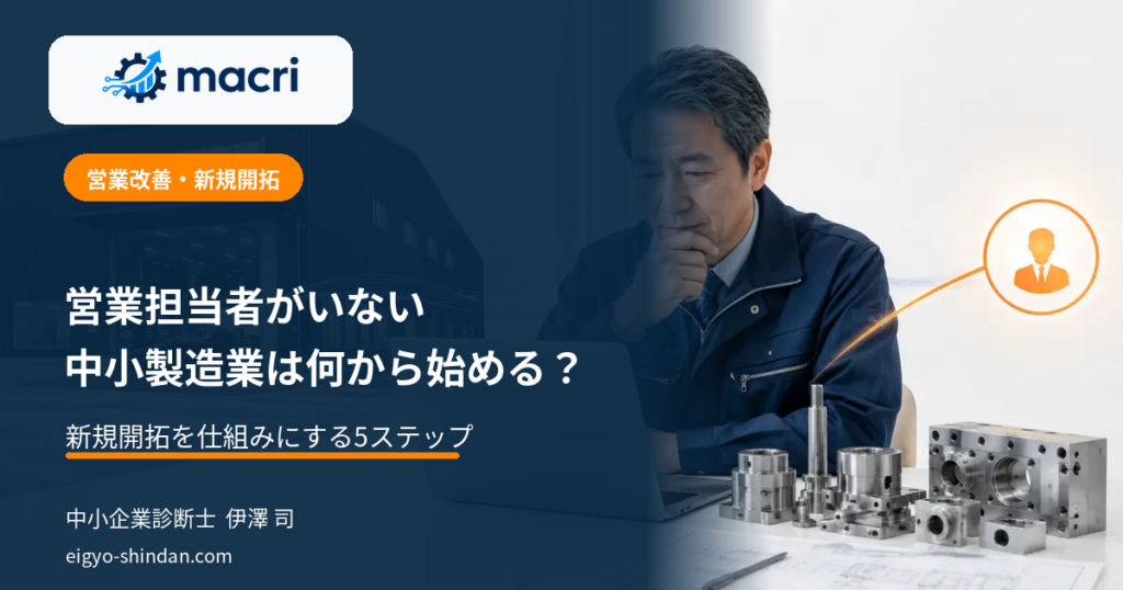 営業担当者がいない中小製造業の新規開拓5ステップ